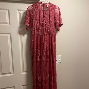 Pink blush maternity dress